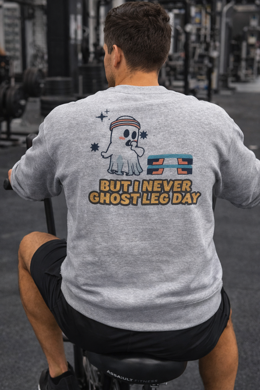 Never Ghost Leg Day Crewneck Sweatshirt | Honey Pandya