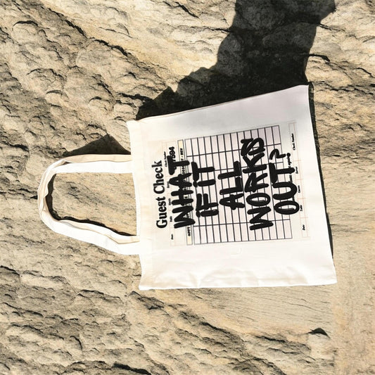 What If It Will Work Out Tote Bag – Motivational Quote Aesthetic Reusable Canvas Shopping Bag